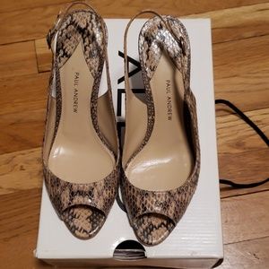 Paul Andrew slingback wedges size 7